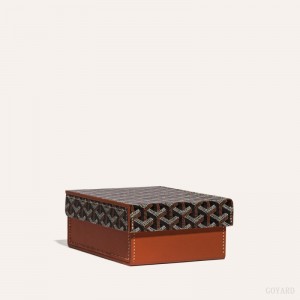 Goyard 4 WATCH CASE Boxes Svarte Brune | GY-GNR9147