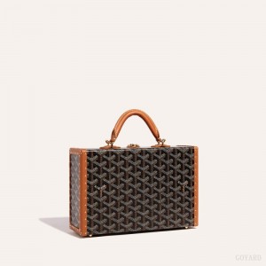 Goyard Grand Hôtel Trunk Bag Skulderveske Svarte Brune | GY-BPN7414
