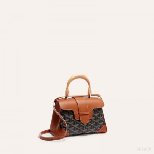 Goyard SAIGON SOUPLE MINI BAG Mini Vesker Svarte Brune | GY-NEX5284