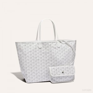 Goyard SAINT LOUIS PM BAG Tote Veske Hvite | GY-KYY4491