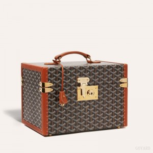Goyard SARDAIGNE VANITY CASE Boxes Svarte Brune | GY-BDU2380