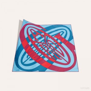 Goyard SCARF N°2 Skjerf Blå Rød | GY-DDK6308