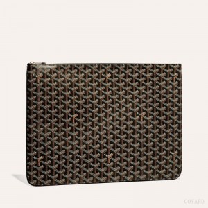 Goyard SENAT GM DOCUMENT CASE Pouches Svarte | GY-QDG2005