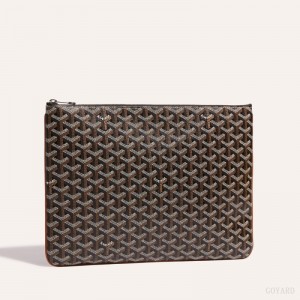 Goyard Sénat MGM Pouch Pouches Svarte Brune | GY-MKX0870