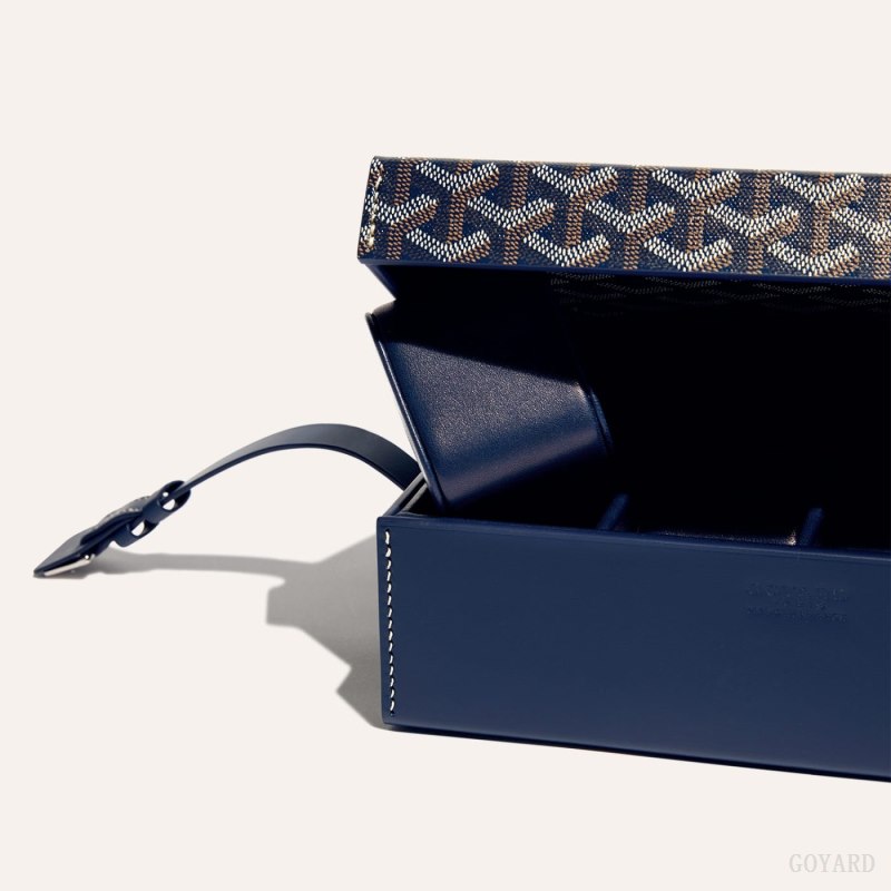 Goyard 8 WATCH CASE Boxes Marineblå Blå | GY-PTZ1992