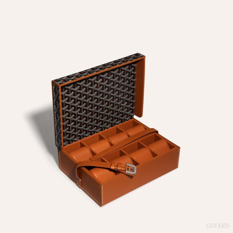 Goyard 8 WATCH CASE Boxes Svarte Brune | GY-EMB9667