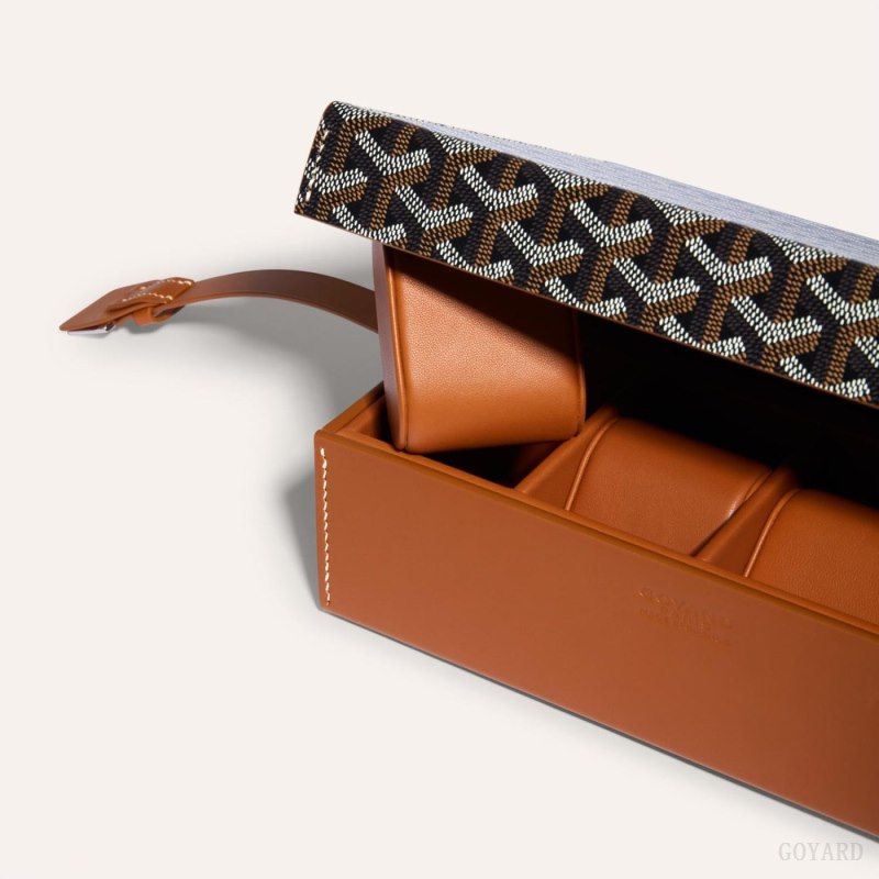 Goyard 8 WATCH CASE Boxes Svarte Brune | GY-EMB9667