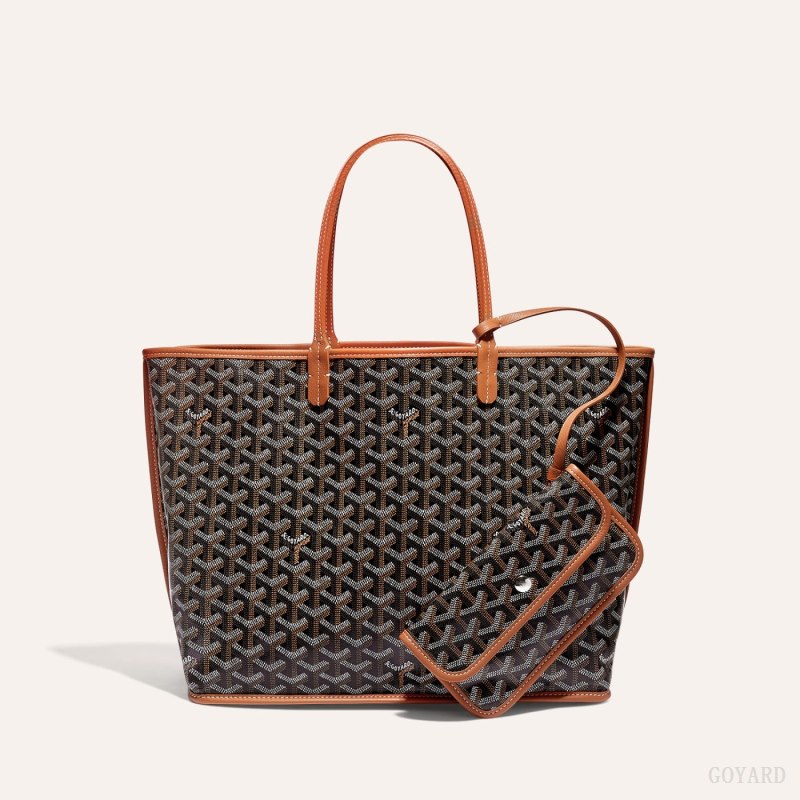 Goyard ANJOU PM BAG Tote Veske Svarte Brune | GY-YGS2210