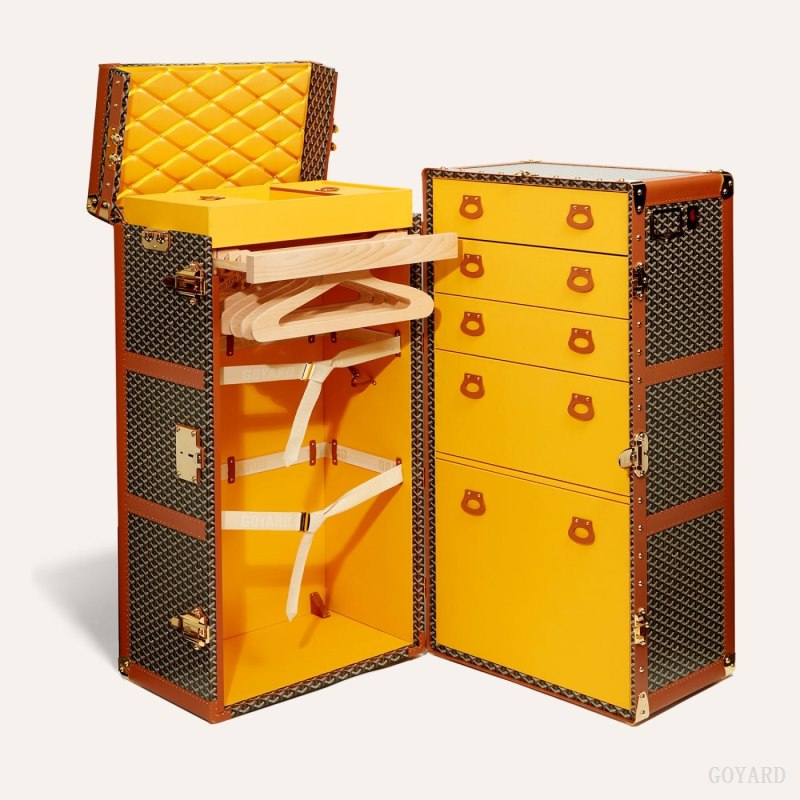 Goyard ARMOIRE TRUNK Koffert Svarte Brune | GY-MNL4048