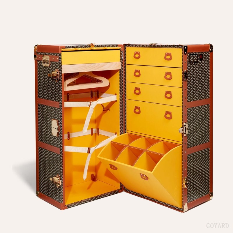 Goyard ARMOIRE TRUNK Koffert Svarte Brune | GY-MNL4048
