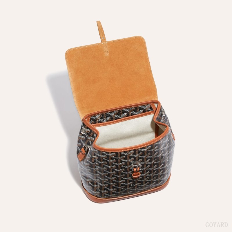 Goyard Alpin Mini Backpack Vesker Svarte Brune | GY-JZH2652