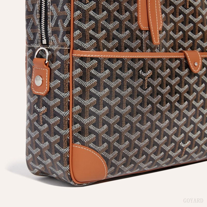 Goyard Ambassade MM Document Case Stresskoffert Svarte Brune | GY-CHV2091