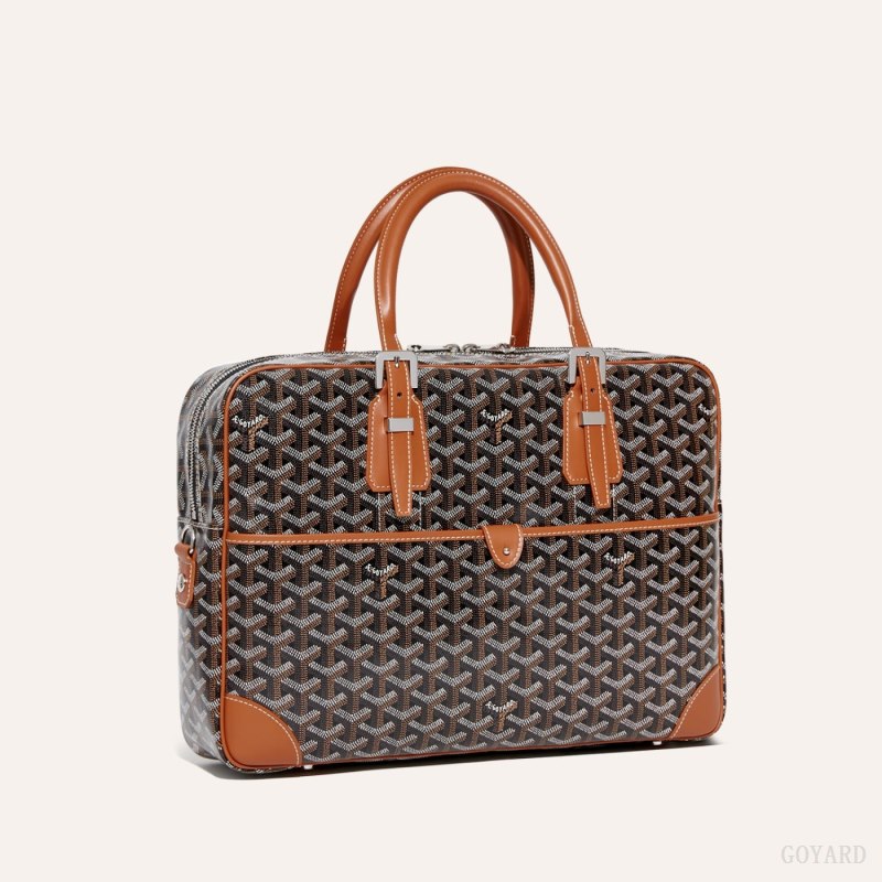 Goyard Ambassade MM Document Case Stresskoffert Svarte Brune | GY-CHV2091