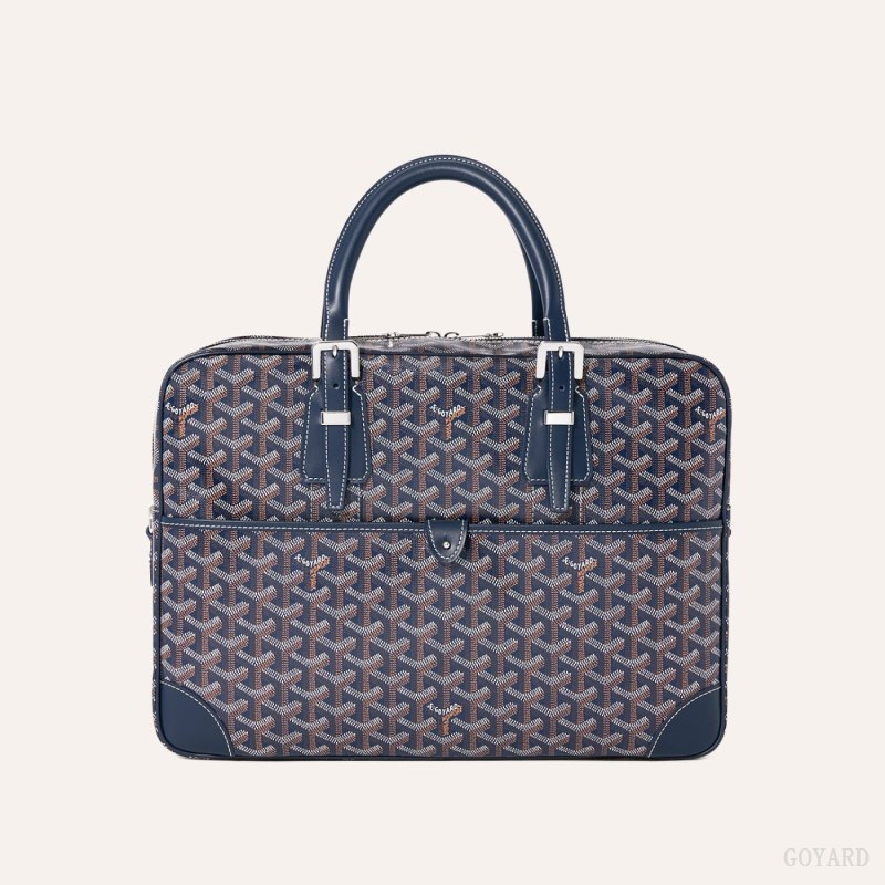 Goyard Ambassade MM Document Case Stresskoffert Marineblå Blå | GY-JRW2554