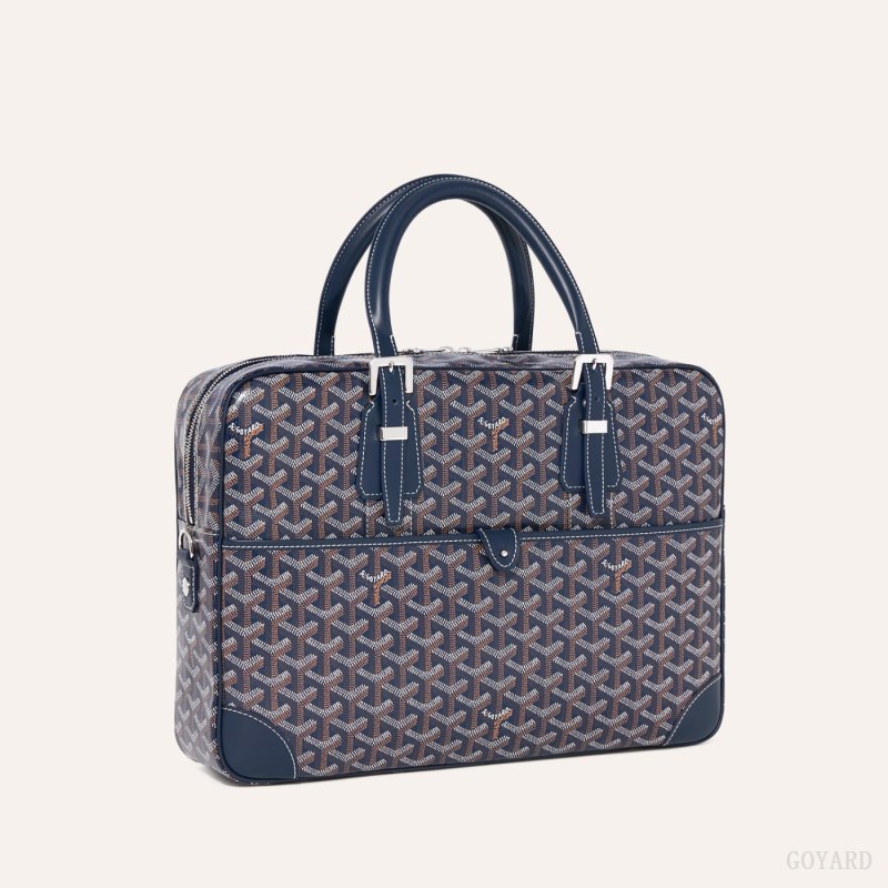 Goyard Ambassade MM Document Case Stresskoffert Marineblå Blå | GY-JRW2554