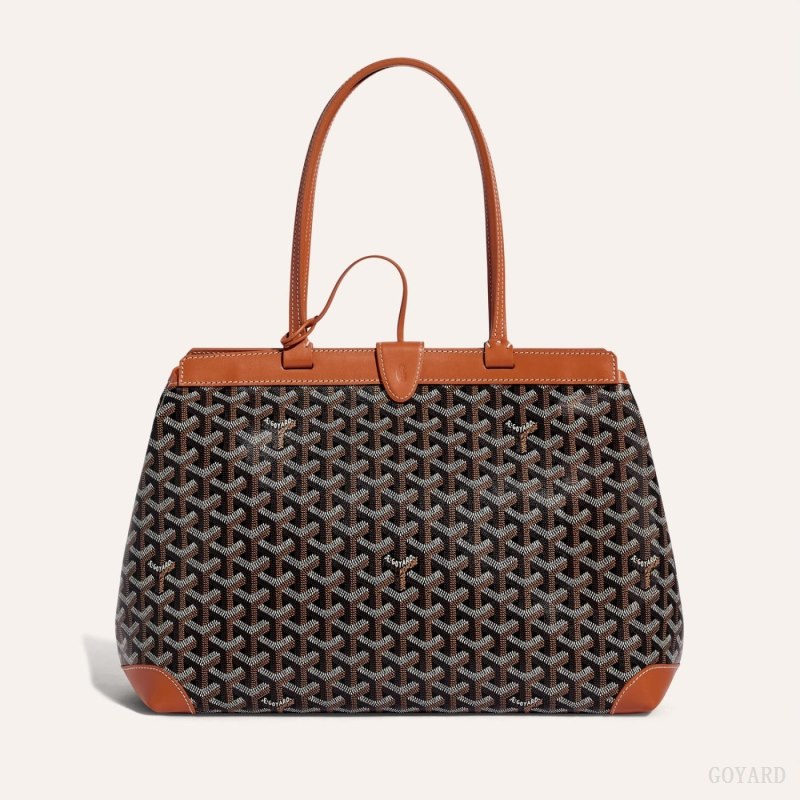 Goyard BELLECHASSE BIAUDE PM BAG Tote Veske Svarte Brune | GY-HLC9697