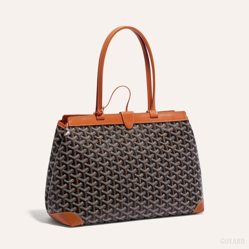 Goyard BELLECHASSE BIAUDE PM BAG Tote Veske Svarte Brune | GY-HLC9697