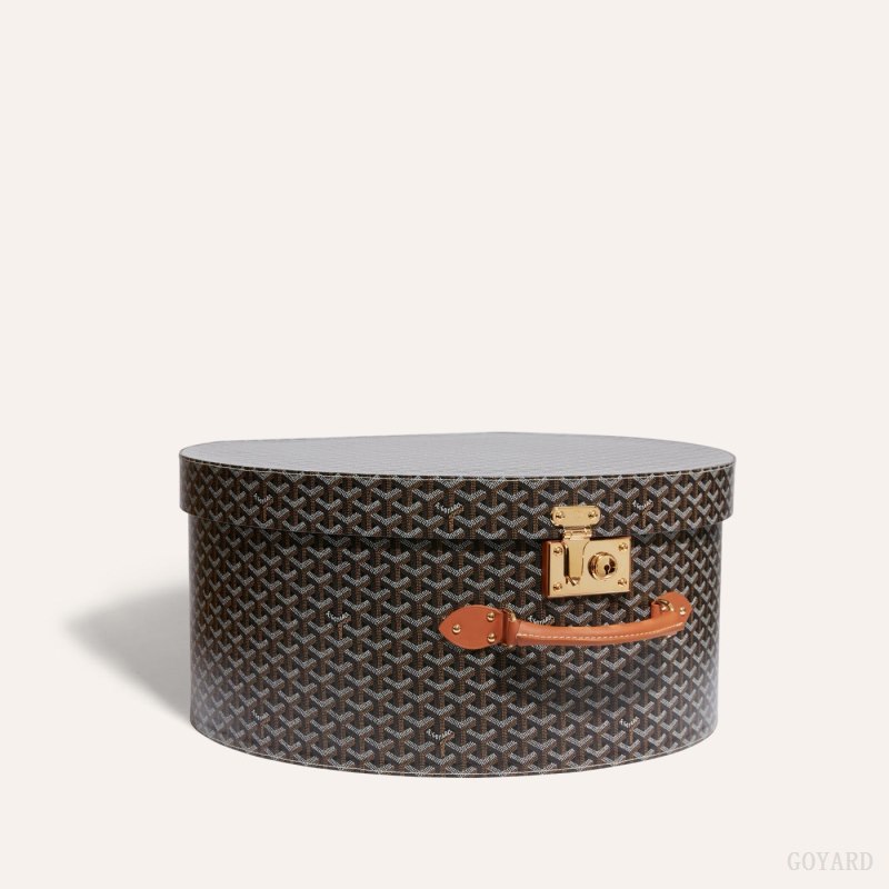 Goyard BOITE CHAPEAU Koffert Svarte Brune | GY-NFS5802