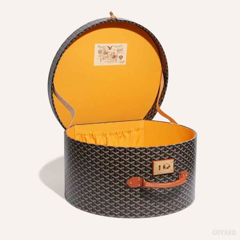 Goyard BOITE CHAPEAU Koffert Svarte Brune | GY-NFS5802