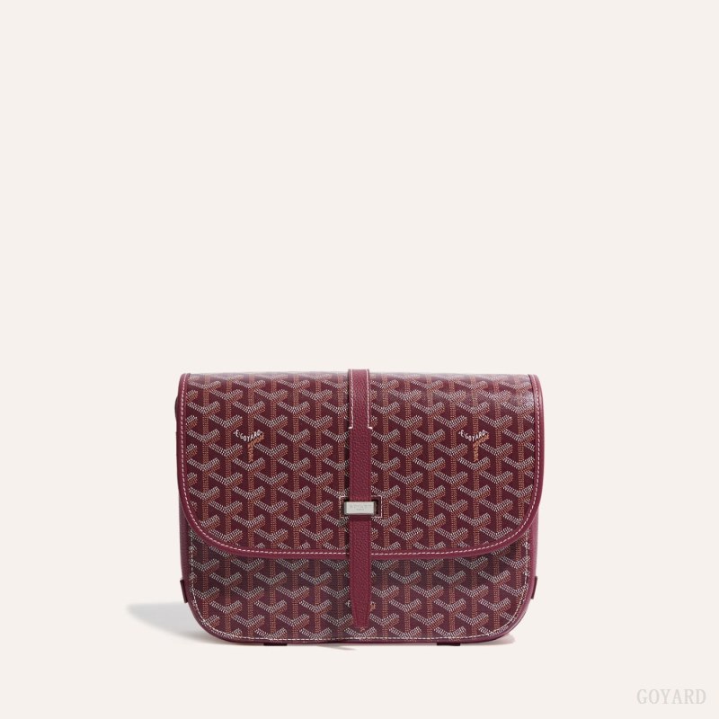 Goyard Belvedere MM Bag Skulderveske Burgunder | GY-FAG3105