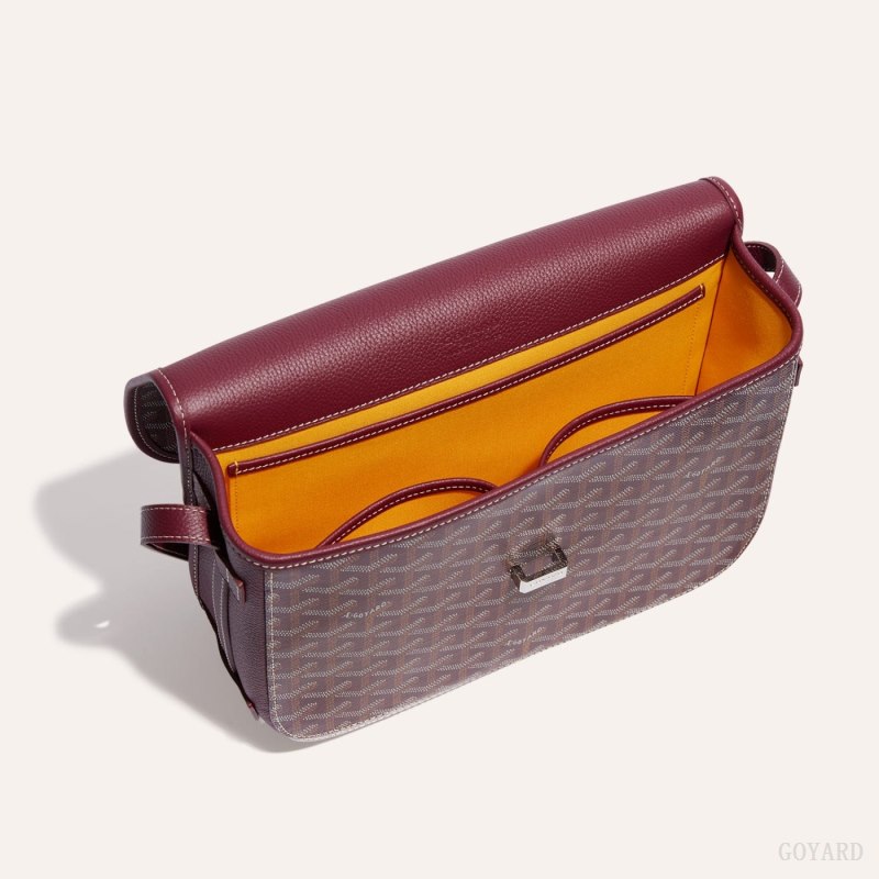 Goyard Belvedere MM Bag Skulderveske Burgunder | GY-FAG3105