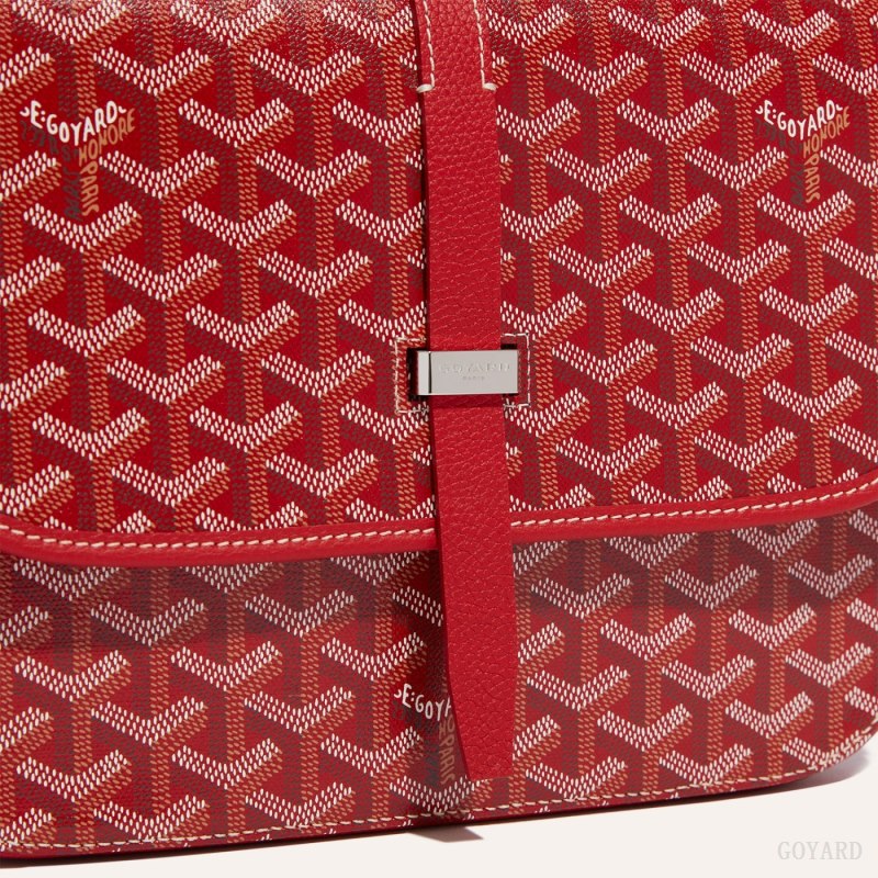 Goyard Belvedere MM Bag Skulderveske Rød | GY-FLA3229