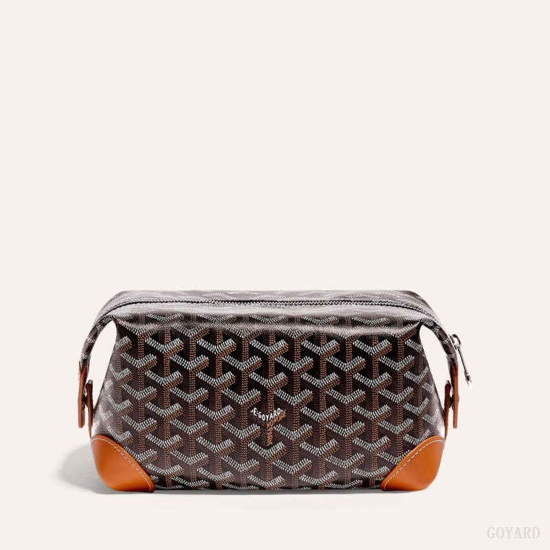 Goyard Bowling 25 Toiletry Bag Accessories Svarte Brune | GY-CFN1050
