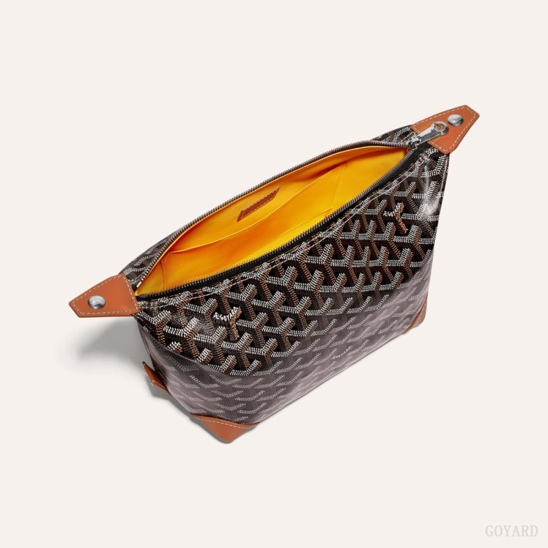 Goyard Bowling 25 Toiletry Bag Accessories Svarte Brune | GY-CFN1050