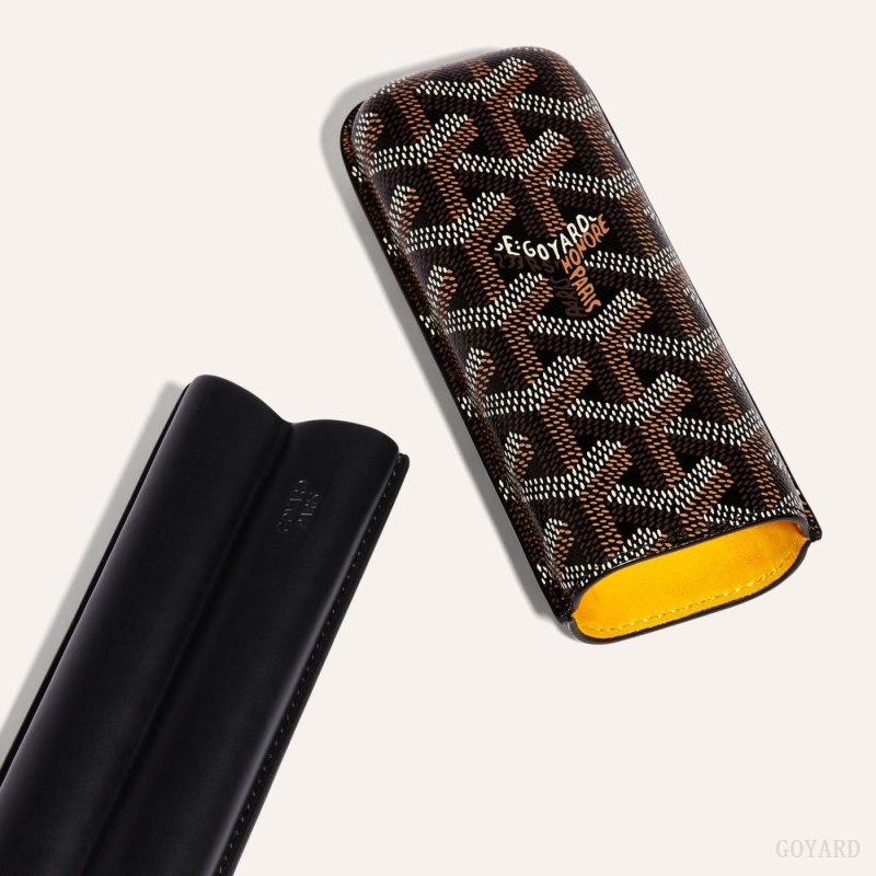 Goyard CHURCHILL 2 CIGAR CASE Accessories Svarte | GY-MUB1349