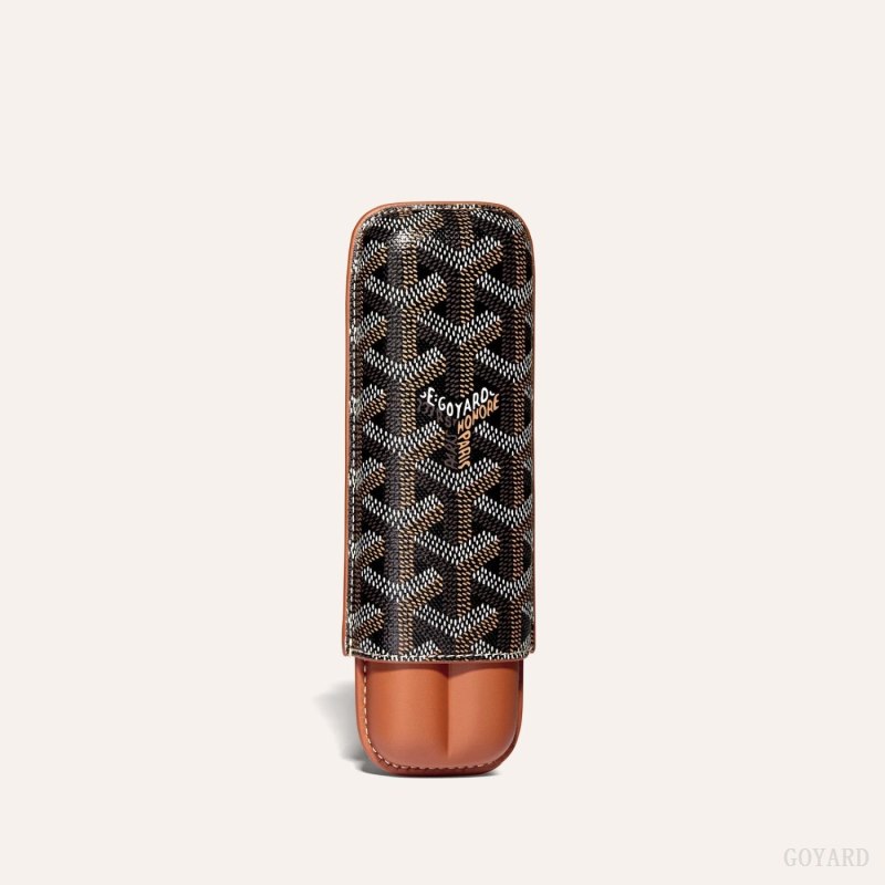 Goyard CHURCHILL 2 CIGAR CASE Accessories Svarte Brune | GY-VEX8320
