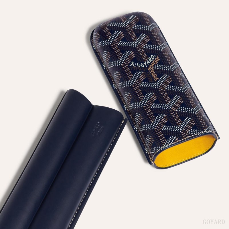 Goyard CHURCHILL 2 CIGAR CASE Accessories Marineblå Blå | GY-JFD0573