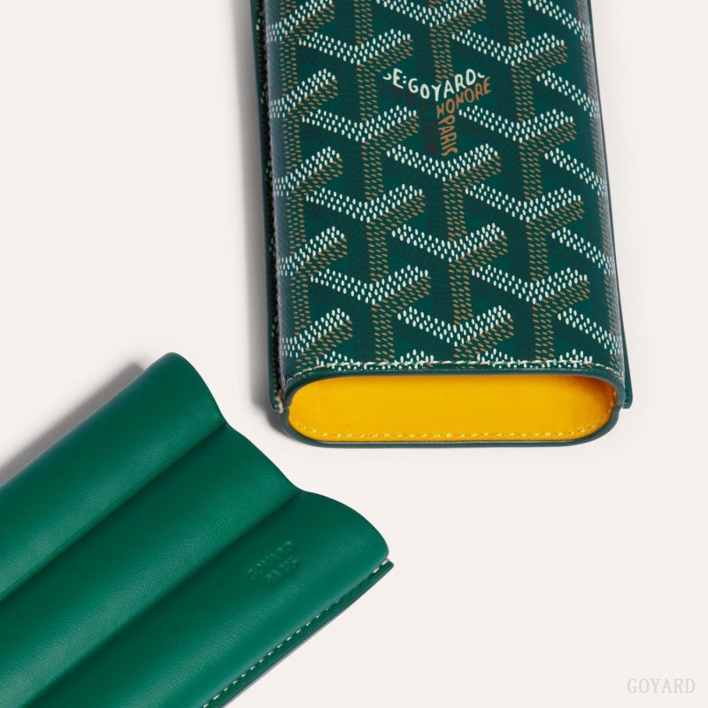 Goyard CHURCHILL 3 CIGAR CASE Etui Veske Grønn | GY-PMH3612
