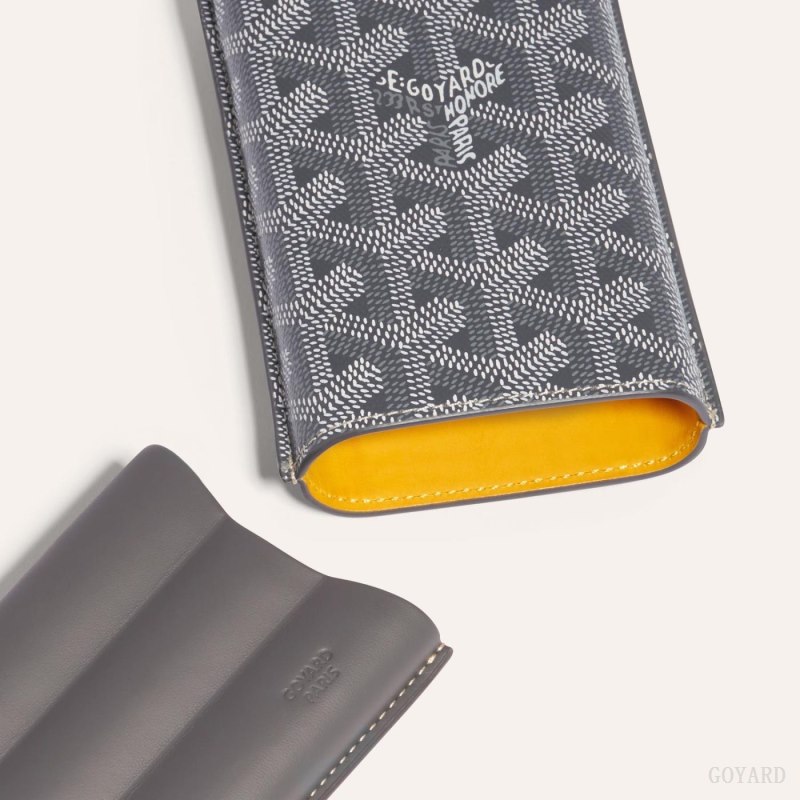 Goyard CHURCHILL 3 CIGAR CASE Etui Veske Grå | GY-ACU0603