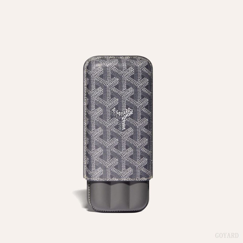 Goyard CHURCHILL 3 CIGAR CASE Etui Veske Grå | GY-ACU0603