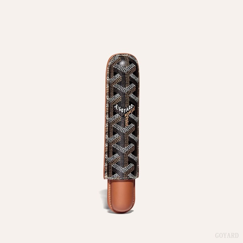 Goyard CHURCHILL SINGLE CIGAR CASE Accessories Svarte Brune | GY-FQJ3162