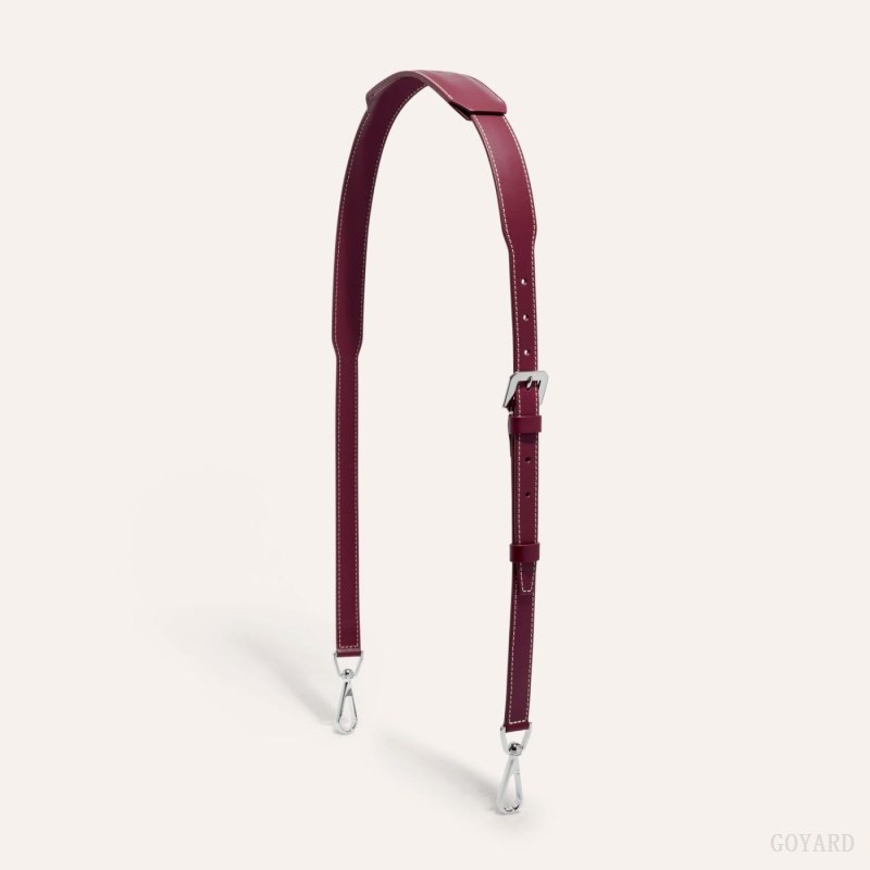 Goyard CUIR MM STRAP Veskestropp Burgunder | GY-SXO0725