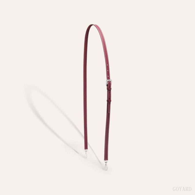 Goyard CUIR PM STRAP Veskestropp Burgunder | GY-TTV6199