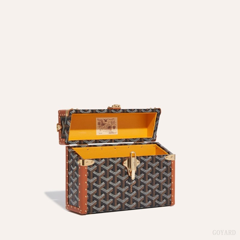 Goyard Cassette Trunk Bag Skulderveske Svarte Brune | GY-YAD4424