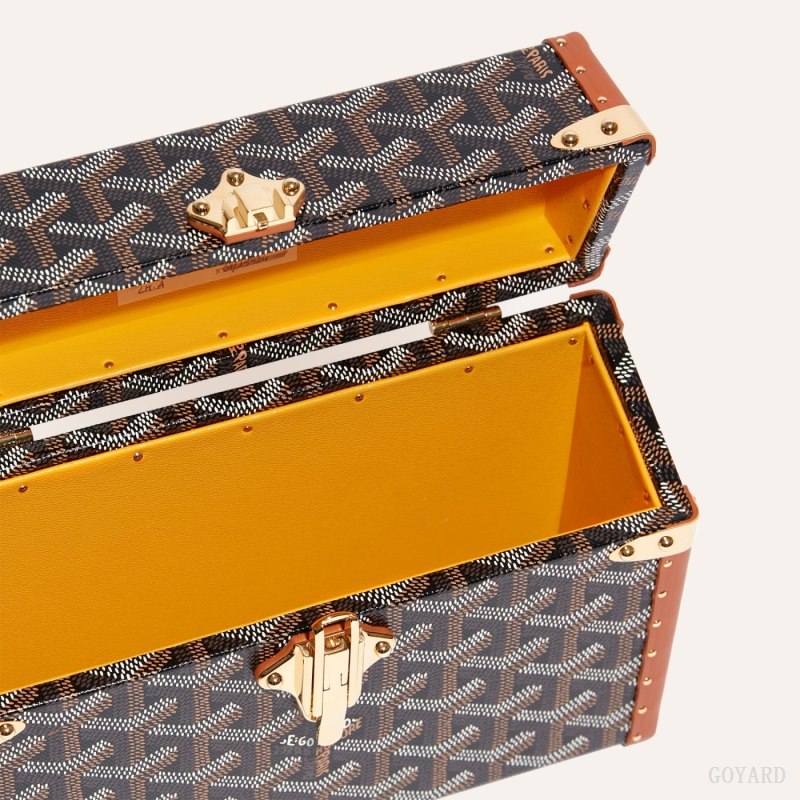 Goyard Cassette Trunk Bag Skulderveske Svarte Brune | GY-YAD4424