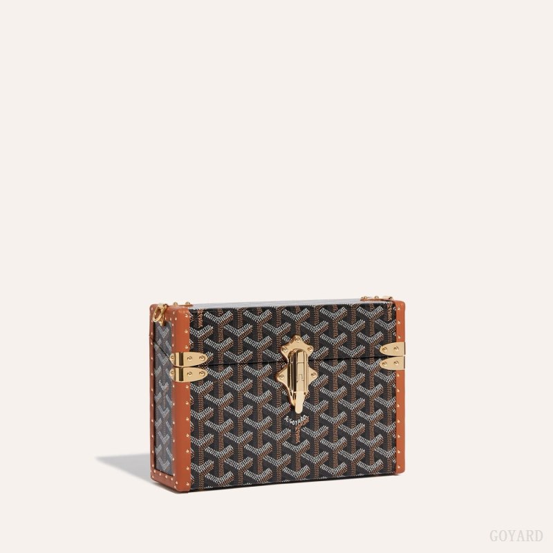 Goyard Cassette Trunk Bag Skulderveske Svarte Brune | GY-YAD4424