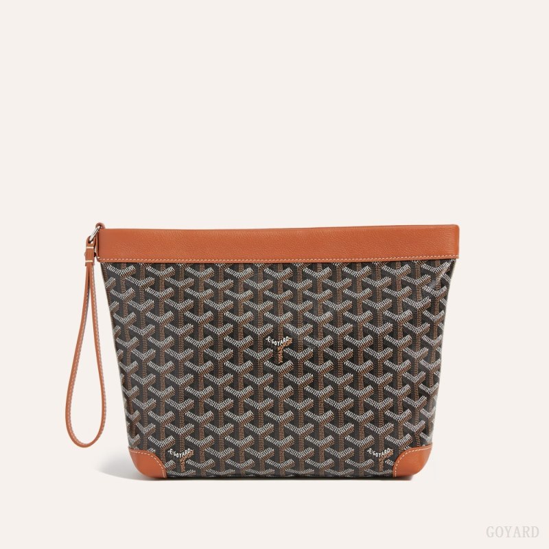 Goyard Conti pouch Pouches Svarte Brune | GY-YCK7331
