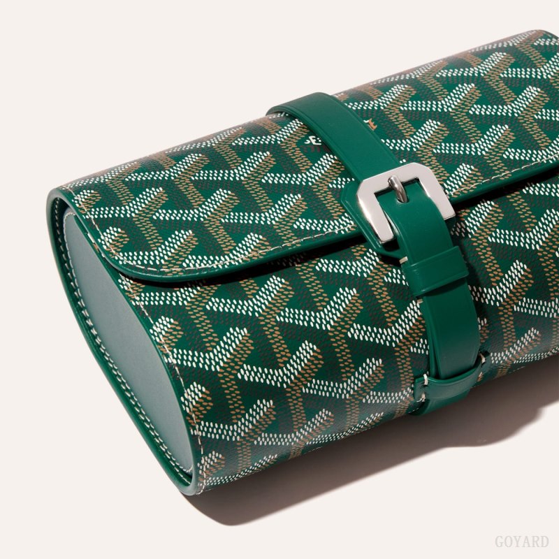 Goyard DOUBLE TRAVEL WATCH CASE Accessories Grønn | GY-WHJ3953