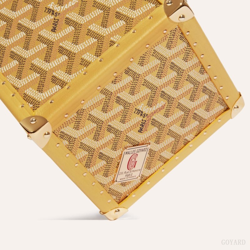 Goyard Dé Trunk Bag Bagasjepose Gull | GY-YEO0467