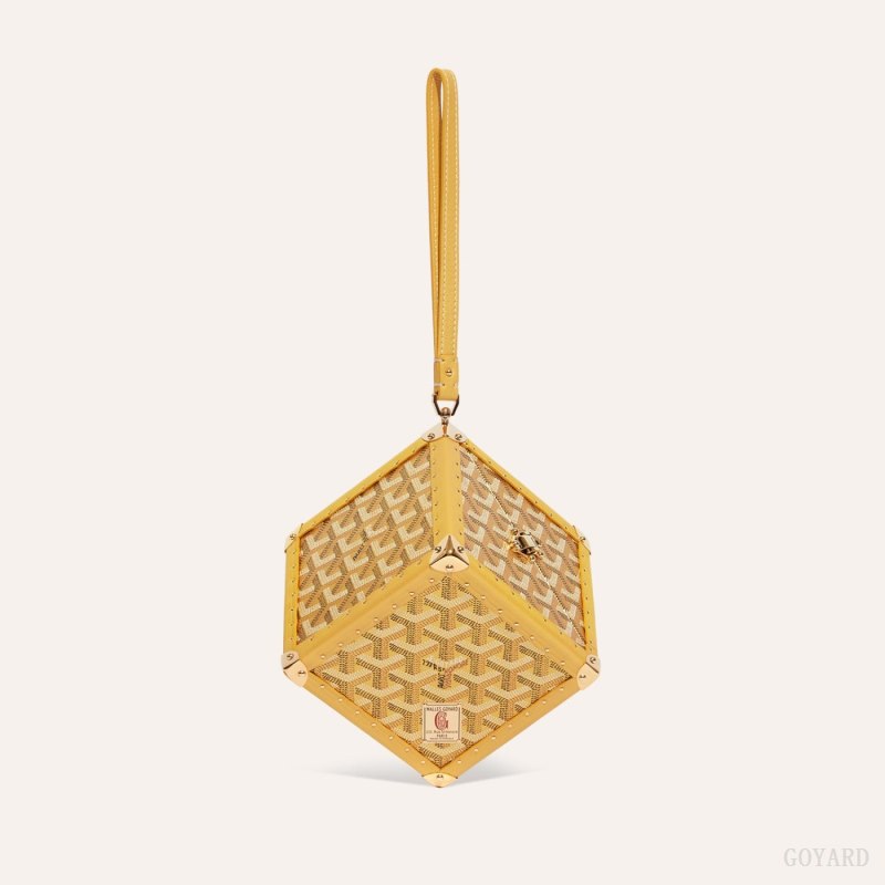 Goyard Dé Trunk Bag Bagasjepose Gull | GY-YEO0467