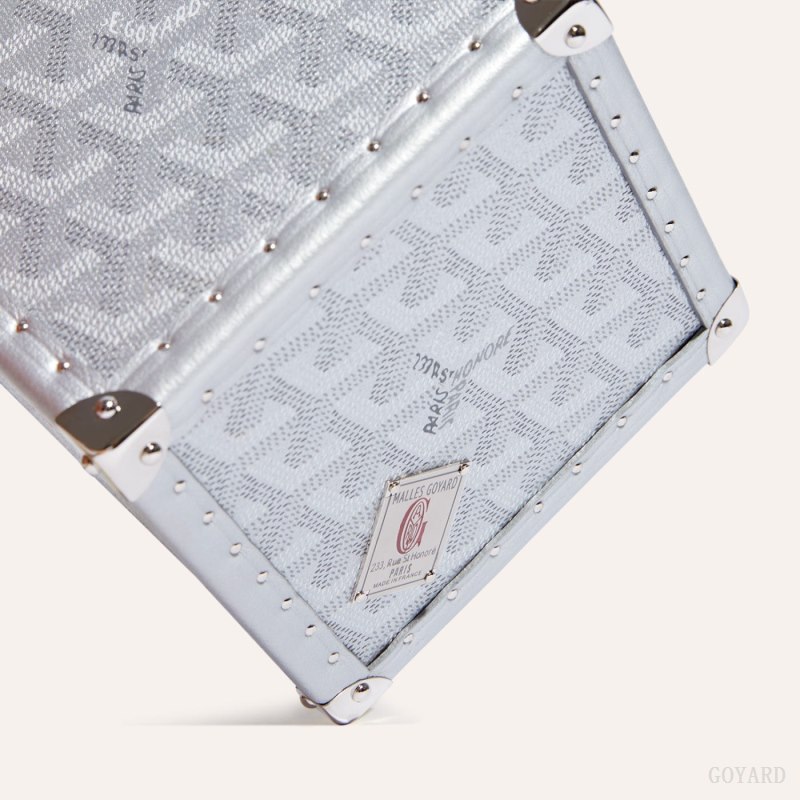 Goyard Dé Trunk Bag Bagasjepose Sølv | GY-LBJ6558