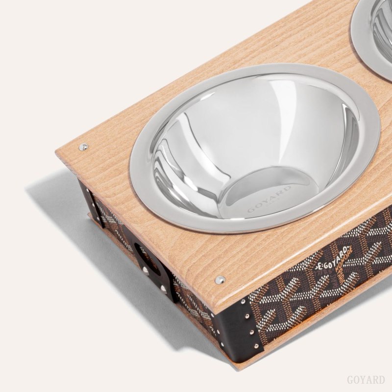 Goyard EDMOND DOUBLE BOWL Accessories Svarte | GY-HRB3097