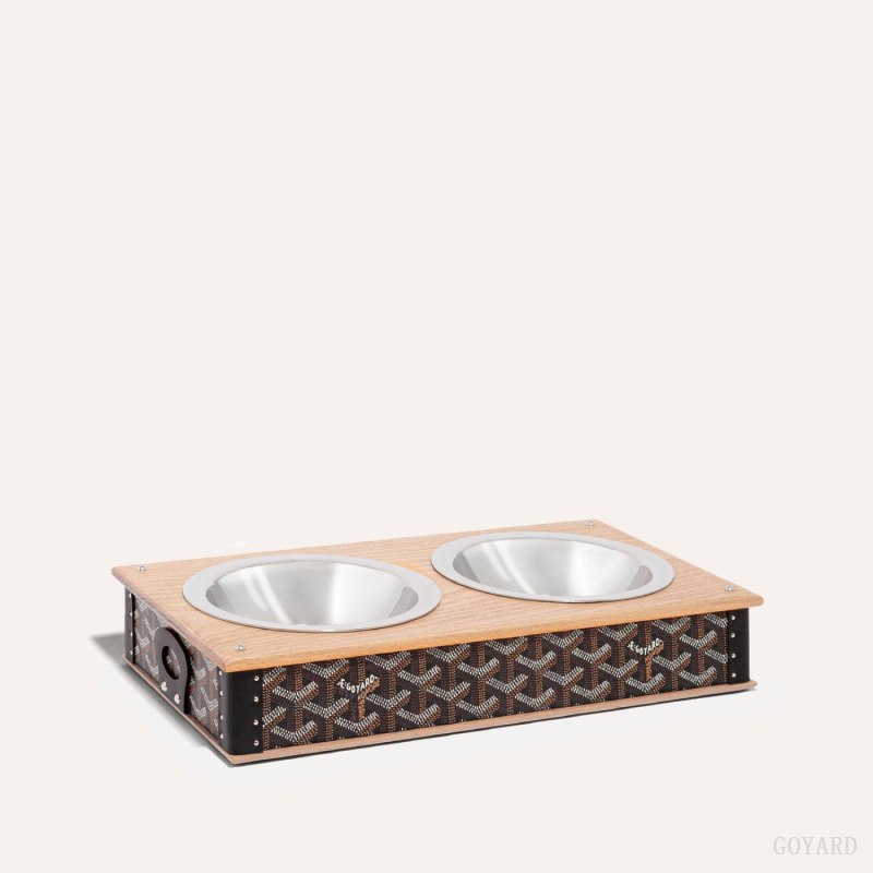 Goyard EDMOND DOUBLE BOWL Accessories Svarte | GY-HRB3097