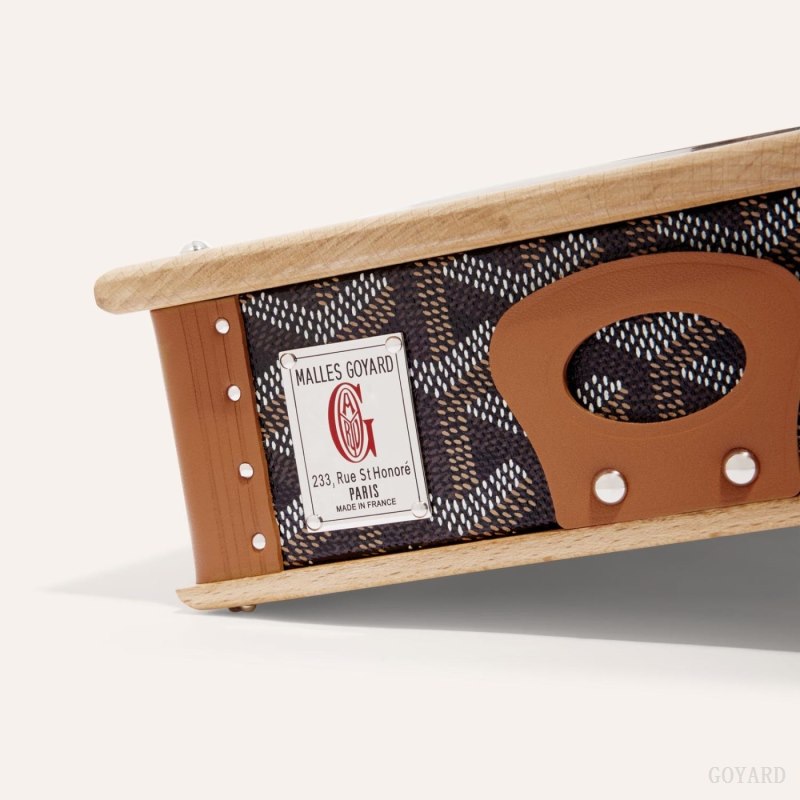 Goyard EDMOND DOUBLE BOWL Accessories Svarte Brune | GY-UME7660