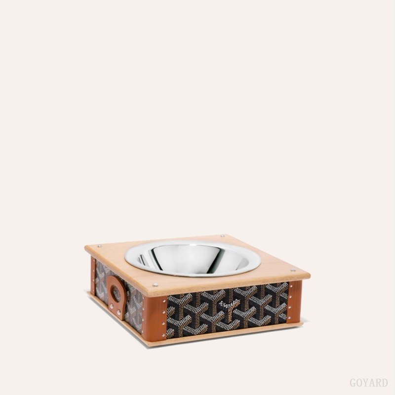 Goyard EDMOND SINGLE BOWL Accessories Svarte Brune | GY-LZX4525