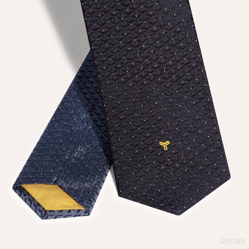Goyard Eldredge Bicolore tie Slips Marineblå Blå | GY-WXA7857